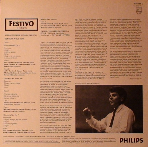 Georg Friedrich Händel, English Chamber Orchestra, Raymond Leppard, Leslie Pearson-1