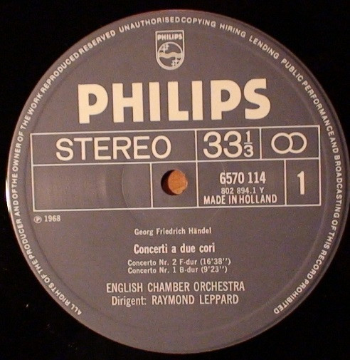Georg Friedrich Händel, English Chamber Orchestra, Raymond Leppard, Leslie Pearson-2