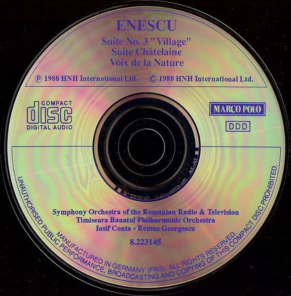 George Enescu – Orchestra Simfonică A Radioteleviziunii Române, Orchestra simfonică a Filarmonicii „Banatul” din Timișoara, Iosif Conta, Remus Georgescu-2