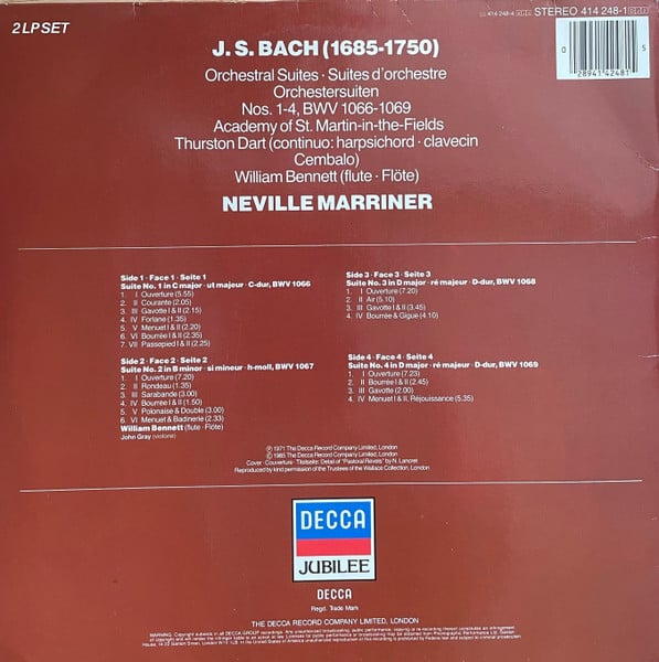 Johann Sebastian Bach - The Academy Of St. Martin-in-the-Fields, Sir Neville Marriner-1