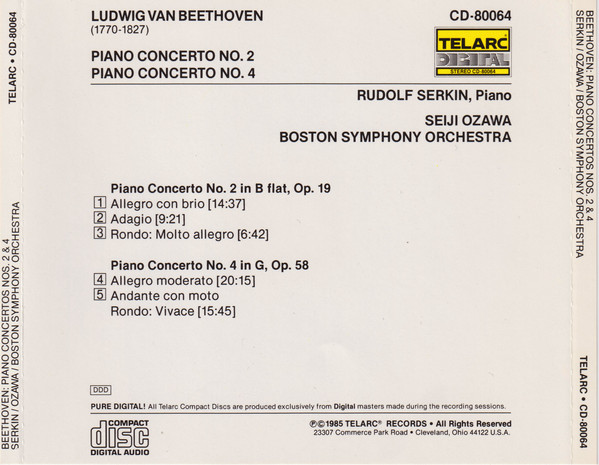 Ludwig van Beethoven, Rudolf Serkin ~ Seiji Ozawa, Boston Symphony Orchestra-1