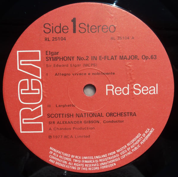Sir Edward Elgar / Royal Scottish National Orchestra Conducted By Alexander Gibson-2
