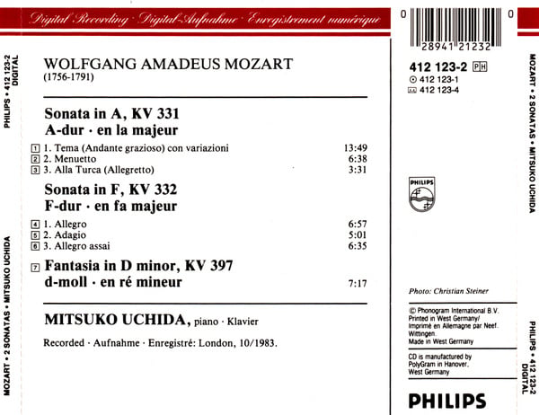 Wolfgang Amadeus Mozart, Mitsuko Uchida-1