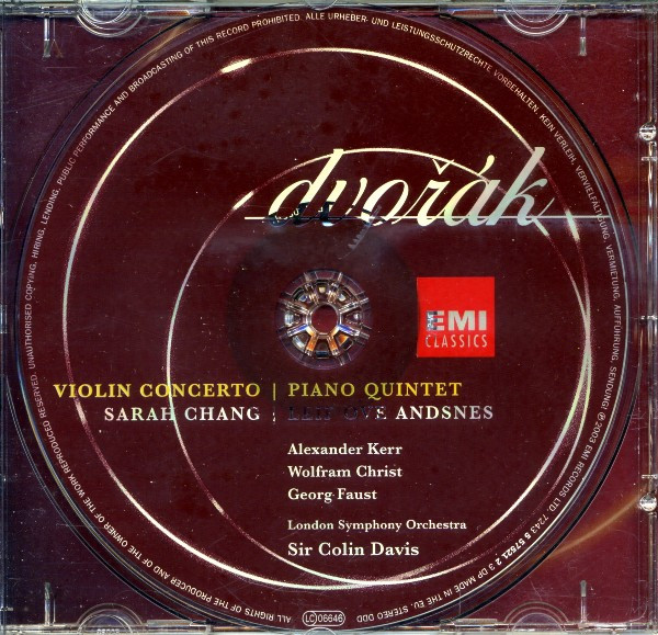 Antonín Dvořák - Sarah Chang, Leif Ove Andsnes, Alexander Kerr, Wolfram Christ, Georg Faust, London Symphony Orchestra, Sir Colin Davis-3