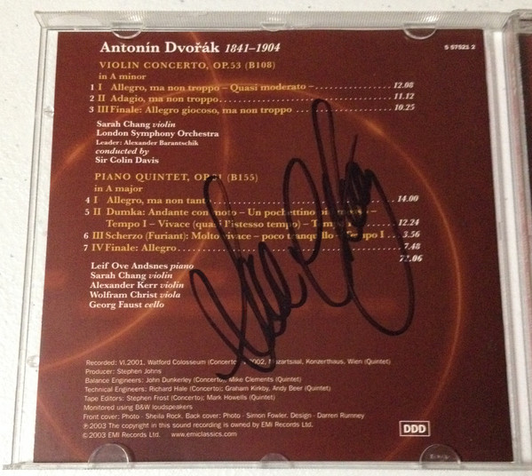 Antonín Dvořák - Sarah Chang, Leif Ove Andsnes, Alexander Kerr, Wolfram Christ, Georg Faust, London Symphony Orchestra, Sir Colin Davis-4