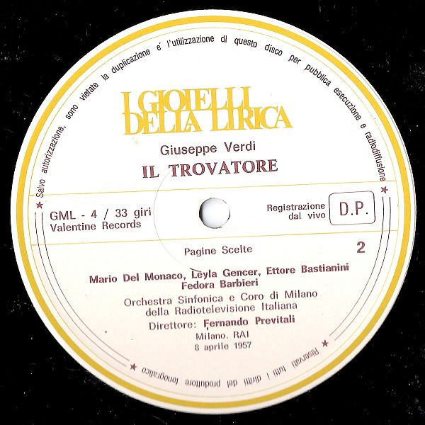 Giuseppe Verdi - Mario del Monaco, Leyla Gencer, Ettore Bastianini, Orchestra Sinfonica Di Milano Della RAI E Coro Di Milano Della RAI, Fernando Previtali-3
