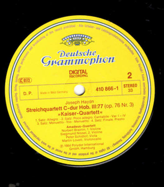 Wolfgang Amadeus Mozart, Joseph Haydn, Amadeus-Quartett-3