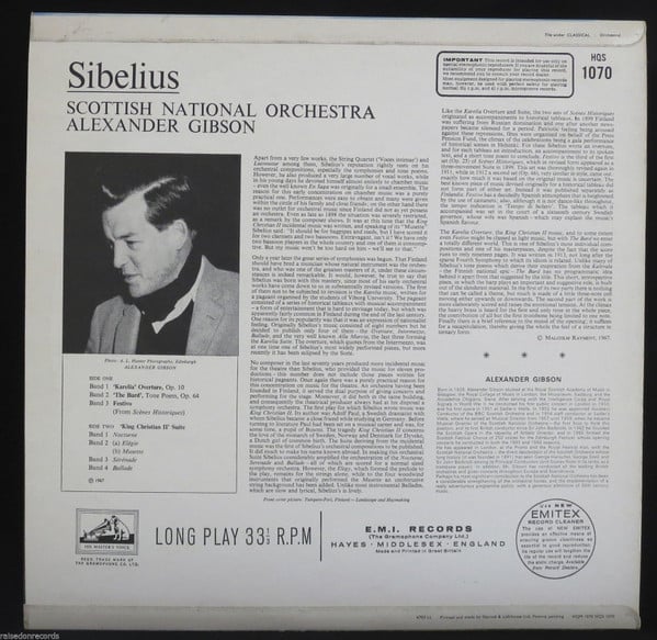 Jean Sibelius ; Royal Scottish National Orchestra, Alexander Gibson-1