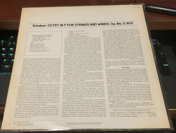 Franz Schubert - The Cleveland Quartet With Barry Tuckwell / Jack Brymer / Martin Gatt / Thomas Martin (5)-1