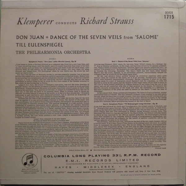 Richard Strauss - Otto Klemperer, Philharmonia Orchestra-1