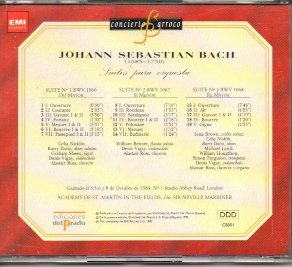 Johann Sebastian Bach, The Academy Of St. Martin-in-the-Fields, Sir Neville Marriner-1