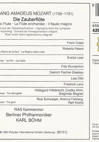 Wolfgang Amadeus Mozart - Karl Böhm, Roberta Peters, Evelyn Lear, Franz Crass, Fritz Wunderlich, Dietrich Fischer-Dieskau-0