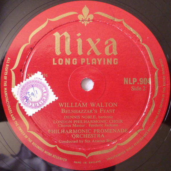Sir William Walton - The Philharmonic Promenade Orchestra, London Philharmonic Choir, Dennis Noble Conducted By Sir Adrian Boult-3