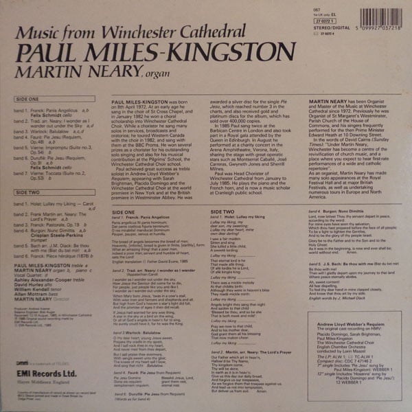 Gabriel Fauré / Johann Sebastian Bach / César Franck / Geoffrey Burgon - Paul Miles-Kingston / Martin Neary (2)-1