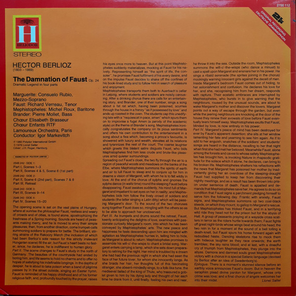 Hector Berlioz - Consuelo Rubio, Richard Verreau, Michel Roux, Pierre Mollet, Orchestre Des Concerts Lamoureux, Igor Markevitch-3