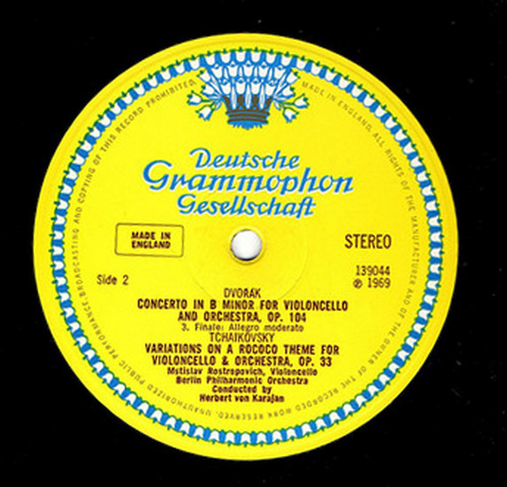 Antonín Dvořák / Pyotr Ilyich Tchaikovsky - Mstislav Rostropovich, Berliner Philharmoniker, Herbert von Karajan-2