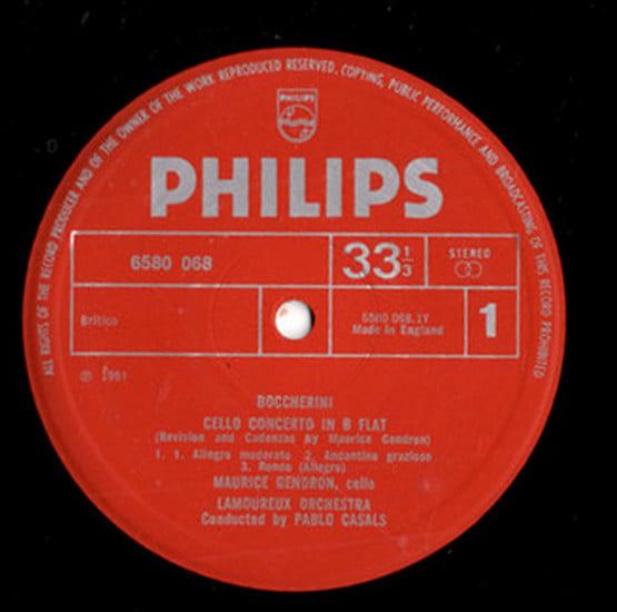 Luigi Boccherini - Maurice Gendron, Orchestre Des Concerts Lamoureux, Pablo Casals, London Symphony Orchestra, Raymond Leppard-1