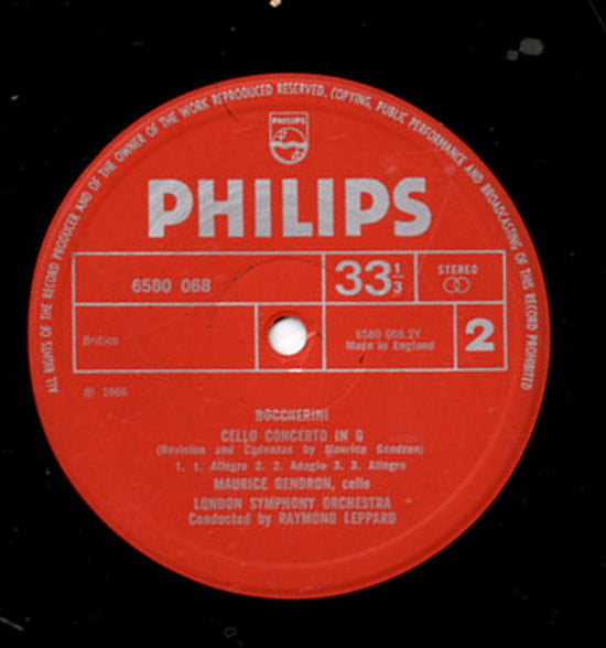 Luigi Boccherini - Maurice Gendron, Orchestre Des Concerts Lamoureux, Pablo Casals, London Symphony Orchestra, Raymond Leppard-2
