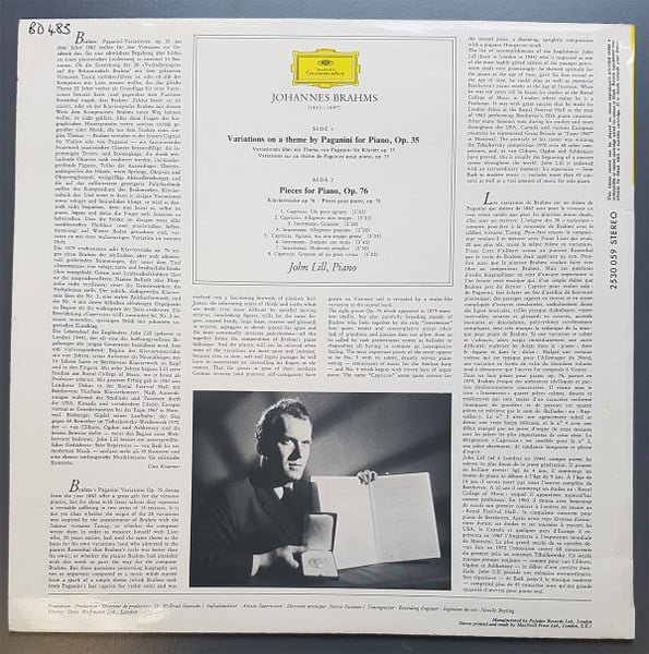 John Lill, Johannes Brahms-1