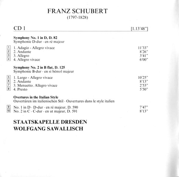 Franz Schubert, Staatskapelle Dresden, Wolfgang Sawallisch, London Philharmonic Orchestra, Raymond Leppard-3