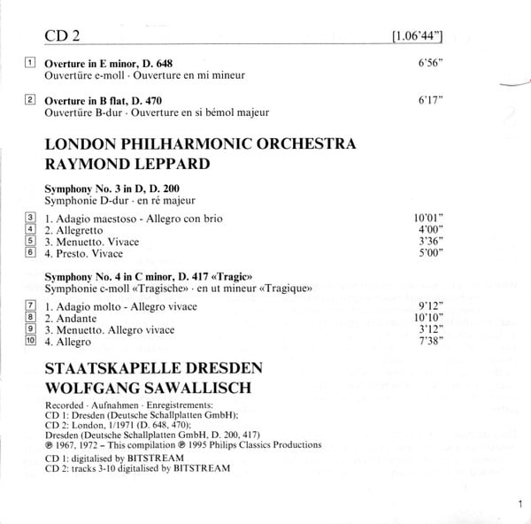 Franz Schubert, Staatskapelle Dresden, Wolfgang Sawallisch, London Philharmonic Orchestra, Raymond Leppard-4