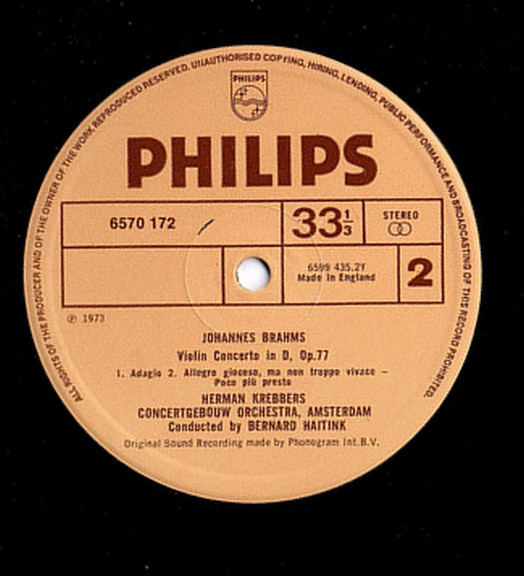 Johannes Brahms, Herman Krebbers, Bernard Haitink, Concertgebouworkest-2