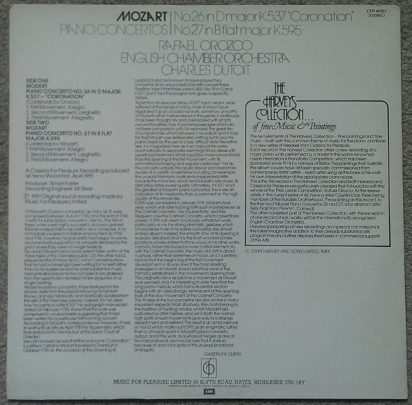 Wolfgang Amadeus Mozart, Rafael Orozco, English Chamber Orchestra, Charles Dutoit-1
