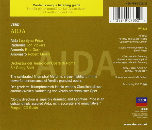 Giuseppe Verdi / Leontyne Price, Jon Vickers, Rita Gorr, Robert Merrill, Georg Solti-1