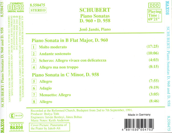 Franz Schubert, Jenö Jandó-1