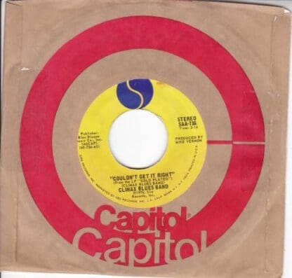 Couldn't Get It Right / Sav'ry Gravy 7":Climax Blues Band