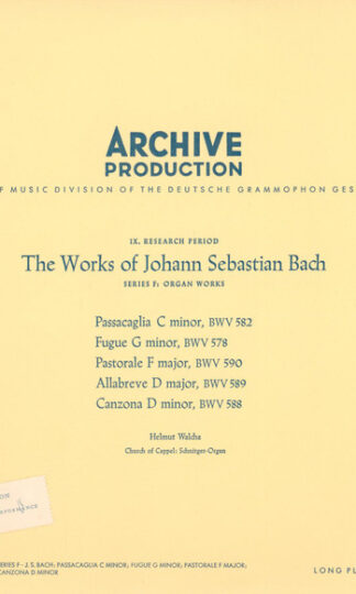 Johann Sebastian Bach, Helmut Walcha-0