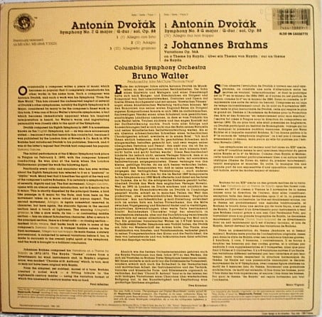 Antonín Dvořák / Johannes Brahms / Columbia Symphony Orchestra - Bruno Walter-1