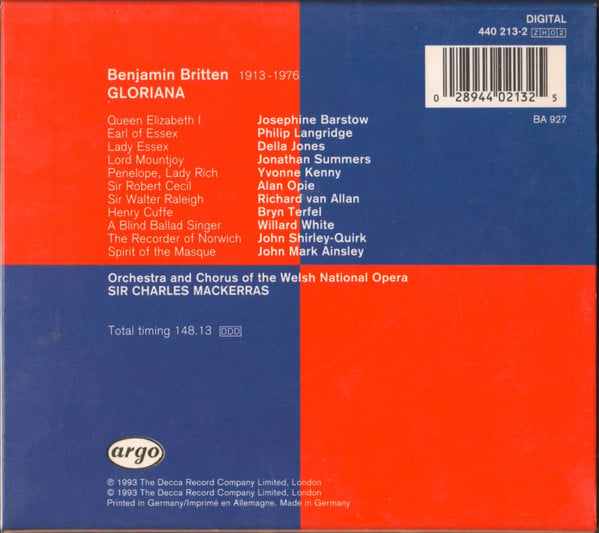 Benjamin Britten - Josephine Barstow • Philip Langridge • Alan Opie • Yvonne Kenny • Della Jones • Jonathan Summers • Welsh National Opera • Sir Charles Mackerras-1
