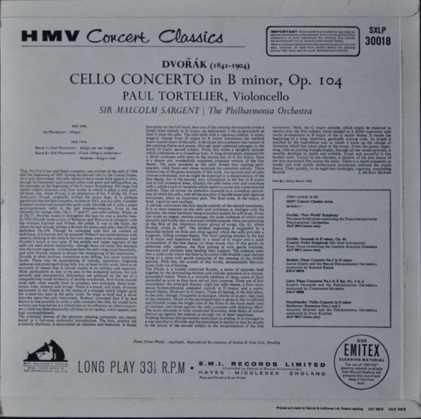 Antonín Dvořák, Paul Tortelier, Philharmonia Orchestra · Sir Malcolm Sargent-1