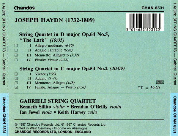 Joseph Haydn - The Gabrieli String Quartet-1