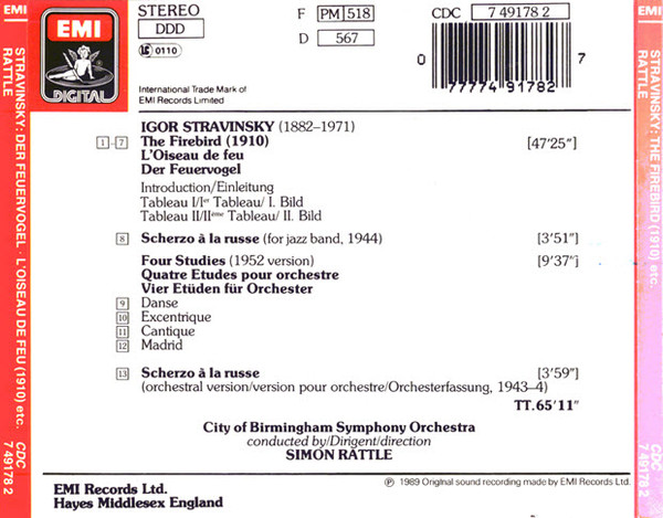 Igor Stravinsky, City Of Birmingham Symphony Orchestra, Sir Simon Rattle-1