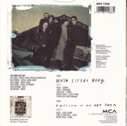 Hush Little Baby / Passion Is An Art Form 7" (UK 1991):The Horse Flies - Image 2