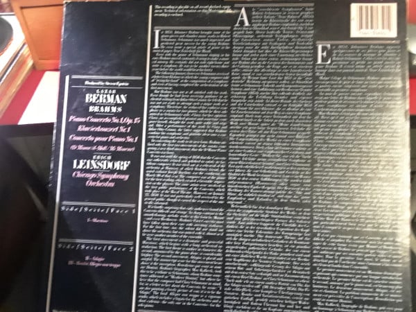 Lazar Berman, Erich Leinsdorf, Chicago Symphony Orchestra, Johannes Brahms-1