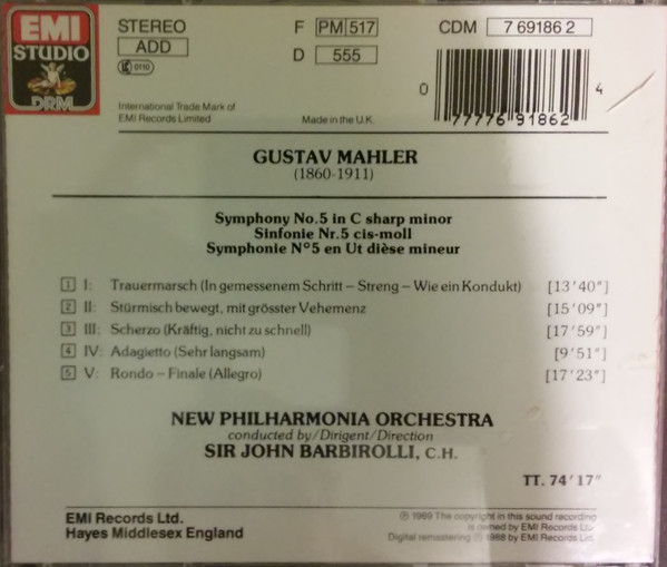 Gustav Mahler, New Philharmonia Orchestra, Sir John Barbirolli-1