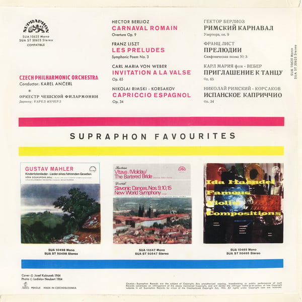 Hector Berlioz, Franz Liszt, Carl Maria von Weber, Nikolai Rimsky-Korsakov, The Czech Philharmonic Orchestra, Karel Ančerl-1