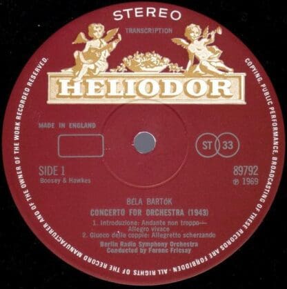 Bartok: Concerto For Orchestra (1943) (UK 1969):Ferenc Fricsay - Image 2