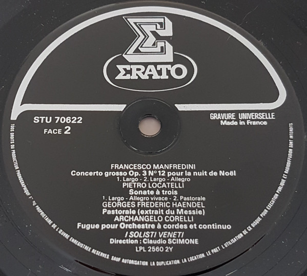 Arcangelo Corelli - Giuseppe Torelli - Georg Friedrich Händel - Francesco Manfredini - Pietro Antonio Locatelli - I Solisti Veneti, Claudio Scimone-4