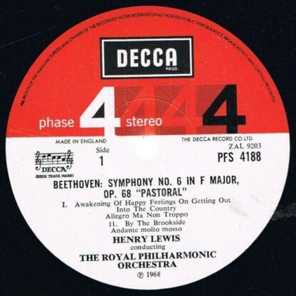 Beethoven: "Pastoral" Symphony No 6 (UK 1970):Henry Lewis - Image 2