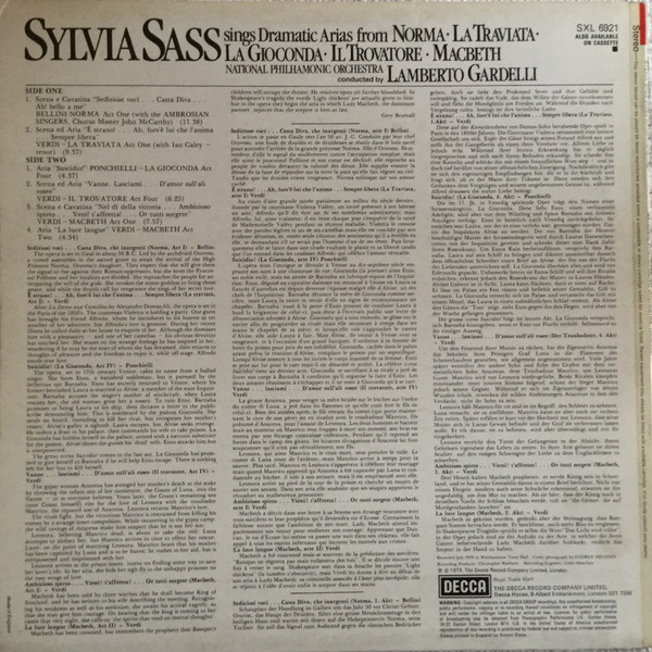 Sylvia Sass, Lamberto Gardelli, National Philharmonic Orchestra-1