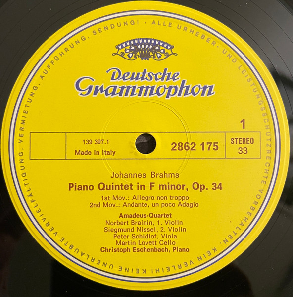 Johannes Brahms — Amadeus-Quartett, Christoph Eschenbach-2