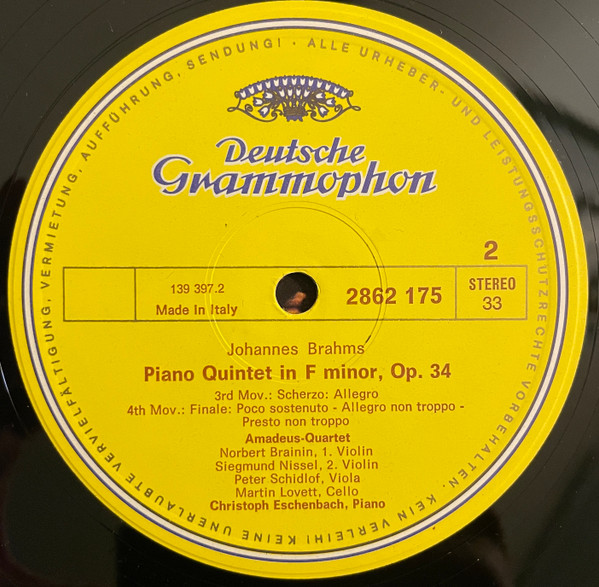 Johannes Brahms — Amadeus-Quartett, Christoph Eschenbach-3