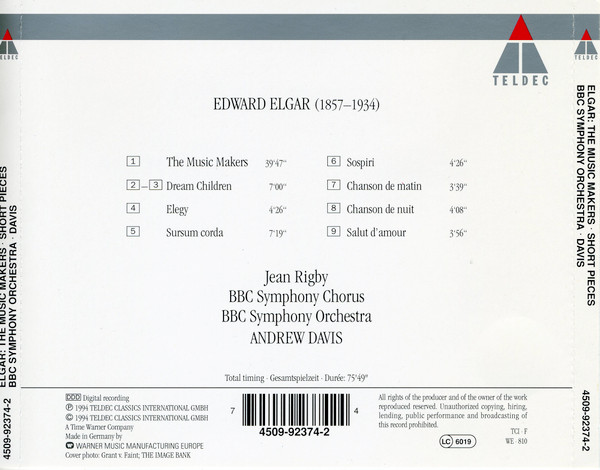 Sir Edward Elgar - Jean Rigby, BBC Symphony Chorus, BBC Symphony Orchestra, Andrew Davis-2