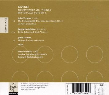 John Tavener, Benjamin Britten - Steven Isserlis, London Symphony Orchestra, Gennadi Rozhdestvensky-1