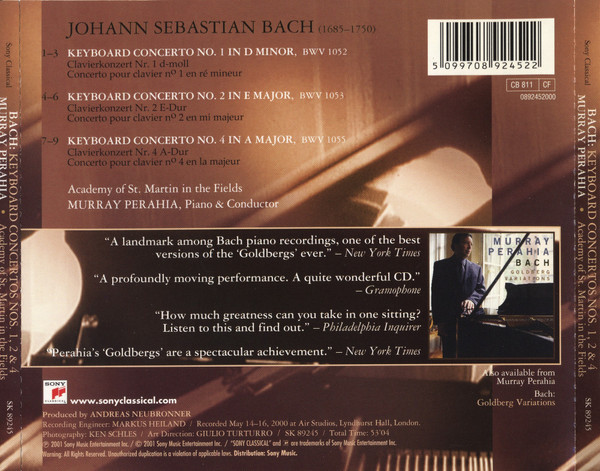 Johann Sebastian Bach • Murray Perahia, The Academy Of St. Martin-in-the-Fields-1