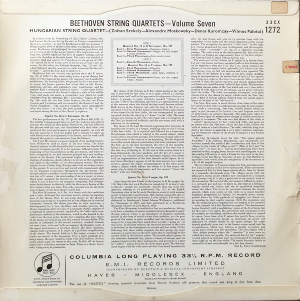 Ludwig van Beethoven, The Hungarian Quartet-1